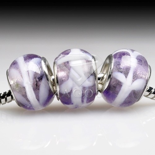 5//10stk.Muranoglas Perlen Lampwork Großlochperlen Charms European DIY Perlen