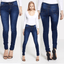 Freya Da Donna Joni Super highwaisted Blue Tube Stretch Jeans Skinny Pantaloni UK