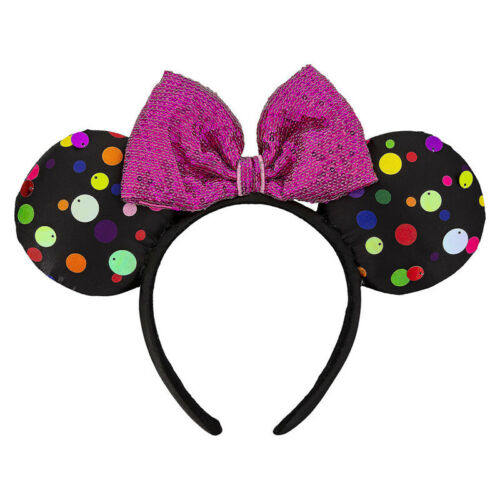 NEW Disney Parks 2019 Rock The Dots Multi Colored Polka Dot Minnie Ears Headband