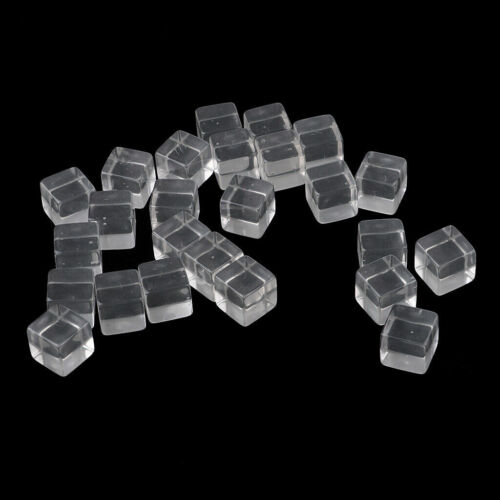 Counting Cubes 25mm Lot of 25 Blank Clear Dice 1 in.  D6 Square Gaming Casino 