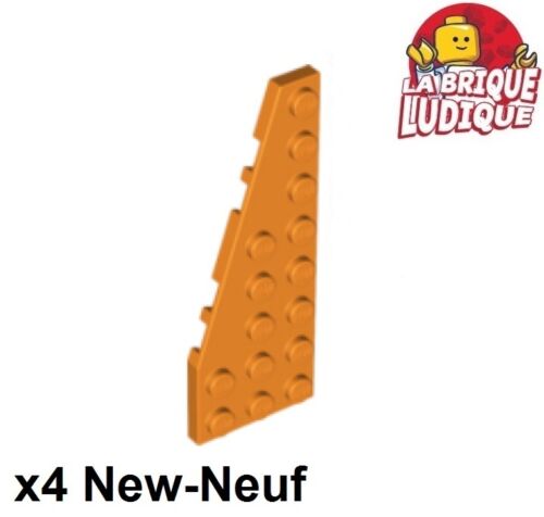 Lego 4x Aile Wedge plate 8x3 gauche left orange 50305 NEUF