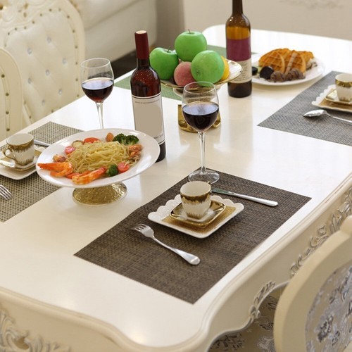 JN/_ ALS/_ Kitchen Dining Table Mat Heat Insulation Non-slip Stripe Pad waterpro