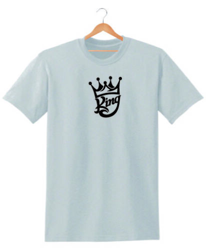 KING CROWN T SHIRT MENS UNISEX SLOGAN HIPSTER FUNNY BIRTHDAY GIFT COUPLES LOVE 