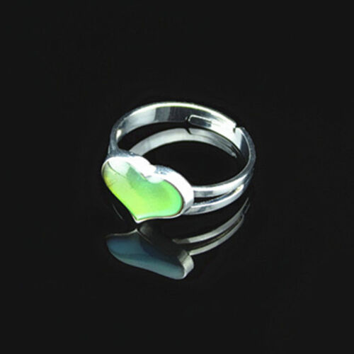 Fashion Feeling Mood Changing Color Ring Heart Shape Temperature Emotion Control 
