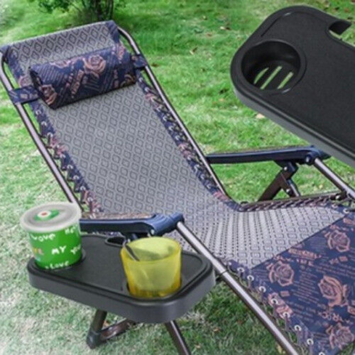 Neu Tragbare klappbare Camping Picknick Outdoor Strand Gartenstuhl Seitenablage 