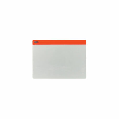 Office Depot Reißverschlusstaschen DIN A5 Rot  Transparent PVC 5 Stück