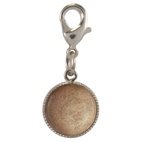 Planet Mercury Silver Plated Clip Charm bracelets phone purse space astronomy