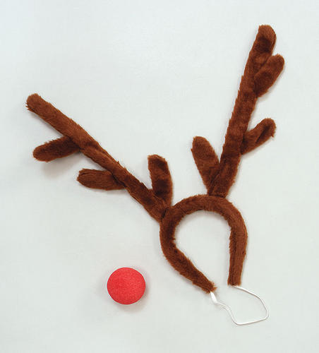 Rudolph Disguise Set Christmas Reindeer Fancy Dress Animal Costume Accessory