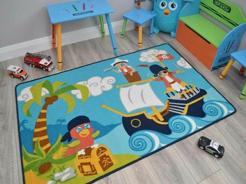 Kids Play Mat Fun Rug Bright 80 x 120 Machine Washable Anti Slip