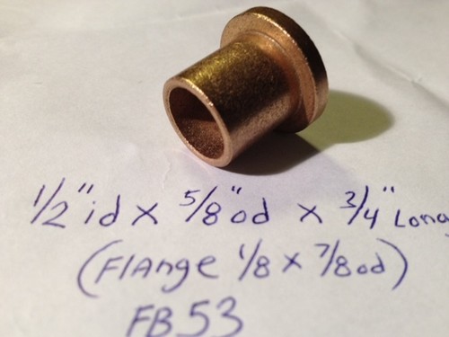 Bronze Flange Bushing 1//2 id x 5//8 od x3//4 oilite Brass Bearing Spacer Shim Bush