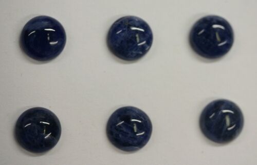 Lot of 6 Sodalite Round Calibrated Cabochon High Quality 9mm 10mm 12mm Gemstones 