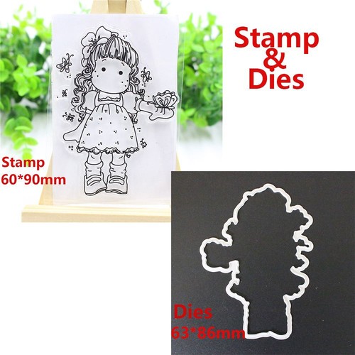 Girl Stamps DIY Crafts Cutting Dies Stencils Scrapbooking Embossing Cards Paper