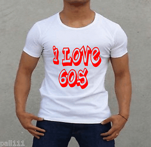 i love 60s FANTASTIC QUALITY SMALL TO XXXL white unisex fancy dress