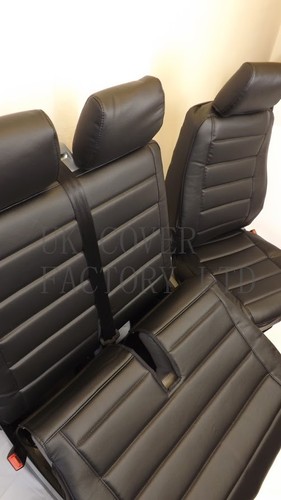 PREMIUM PADDED VW TRANSPORTER T5 VAN SEAT COVER TRIPLE BENCH 120BK