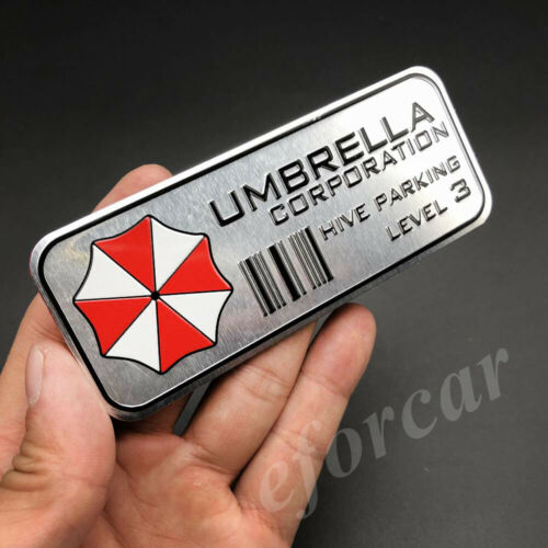 2x Resident Evil Umbrella Corporation Emblems Car Badge Decal Sticker Motorcycle 