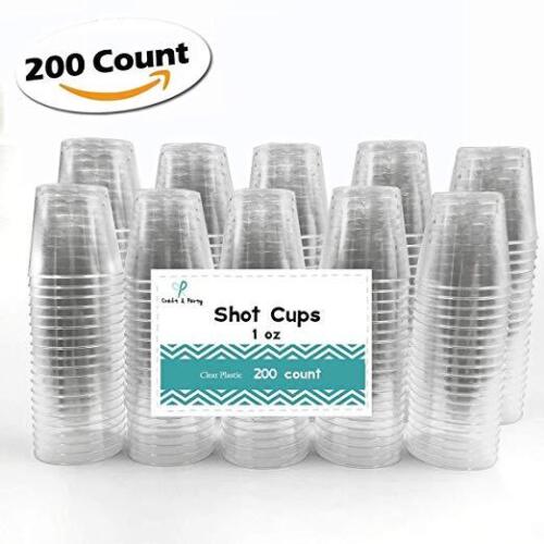 200ct Mini Solo Cups 1oz Plastic Disposable Shot Glasses Party Shooter Jello