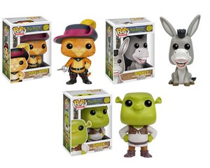 Funko SHREK - DONKEY - PUSS N BOOTS - 3PC 3.75