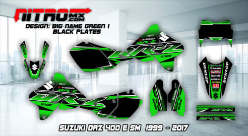 SUZUKI DRZ 400 E SM Graphics Kit Decal Design Stickers Motocross MX Enduro 99-17