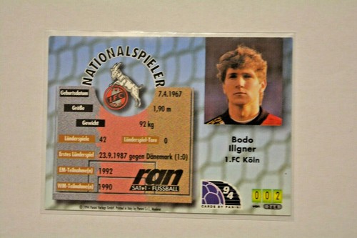 Panini Ran Trading Cards Fußball Bundesliga 1994 Nationalspieler Bodo Illgner