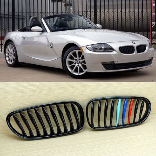 For BMW E85 E86 Z4 M-Color Gloss Black Front Kidney Grill 2D Cabriolet 2003-2008 