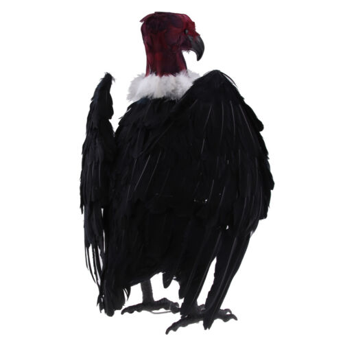 Artificielle noire vautour OISEAU réaliste Taxidermy