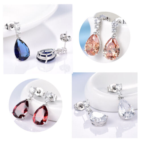 Beautiful Pear Drop Sparkling Crystal Earrings