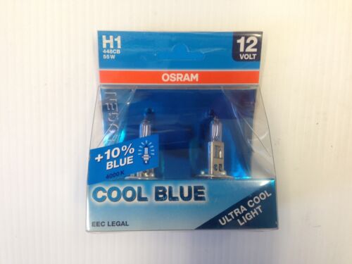 10/% Blue H1 12v 55w halogen headlamp bulb Pair x H1 OSRAM COOL BLUE spotlamp