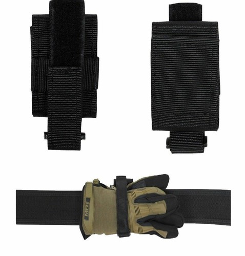 MFH Handschuhhalter hochkant o längs Nylon Schwarz Security Handschuh-Halter