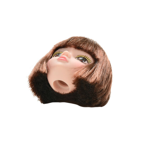 1 Pc Doll Head Fashion Flaxen Short Hair Students Head Wigs For  Doll new