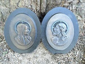 plaster concrete mold mould Jesus & Mary wall plaque plastic molds | eBay