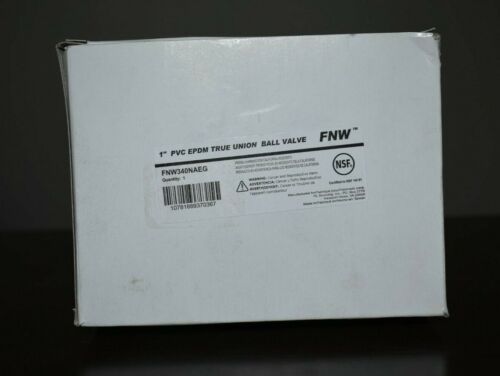 FNW 1/" PVC EPDM Full Port True-Union Ball Vale with NPT and SW Ends