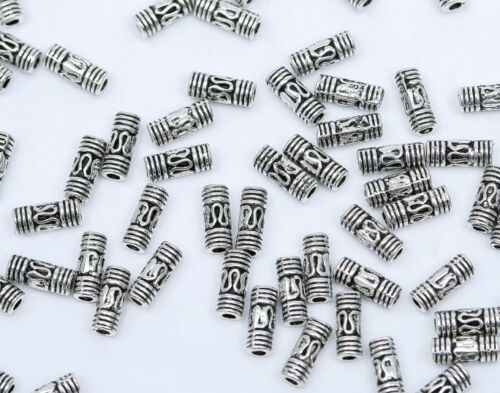 20/50/100pc Tibetan Silver Loose Tube Spacer Beads Charms Jewelry Making DIY 