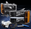 Details about / FOR 2007-2013 GMC SIERRA DENALI BLACK LED HEADLIGHTS W//BLUE DRL LED SIGNAL+HID