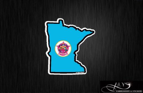 Minnesota State Map Flag Decals /& Stickers