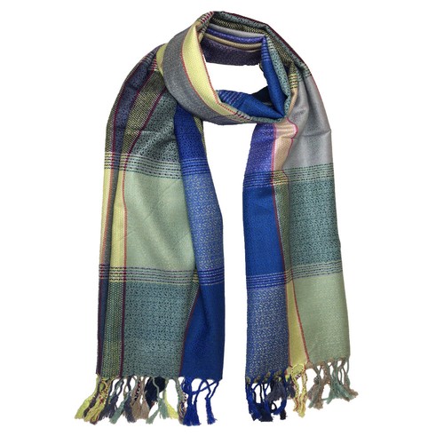 Ladies Bright Multi-Colours Tartan Print Scarf Showl Pashmina