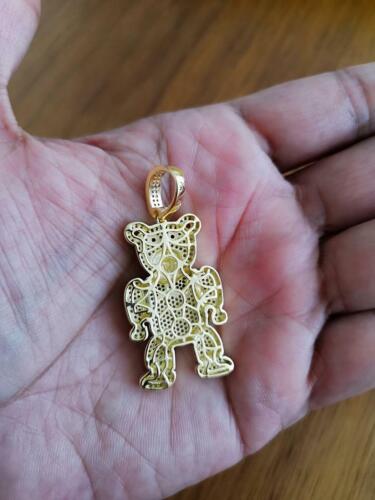 Details about   0.50 Ct Round White Sim Diamond Mens Teddy Bear Pendant 14k Yellow Gold Plated 