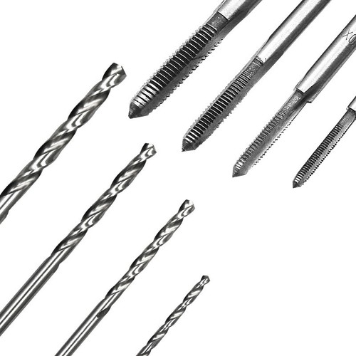 9Pcs//Set T Type Machine Hand Screw Thread Taps Reamer with Drill Bits and Wrench