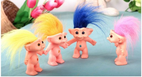 1Pcs 10cm Lucky Retro Vintage Troll Doll Leprechaun Mini Figure Toy Cake Topper