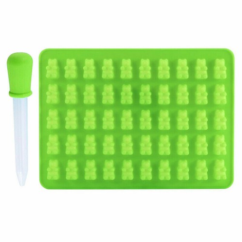 50x Silicone Chocolate Mould Baking Non Stick Cake Sweets 3D Mini bäre B8M4