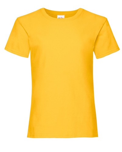 FRUIT Of The Loom Girl/'s Valueweight T-shirt girocollo bambini Tee Shirt tinta unita cotone