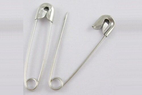 Metal Safety Pins Silver Colour Sewing Costume Craft Dressmaking 28 mm x 6 mm 