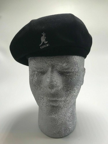 Unisex Kangol Black Bamboo Jax Beret Hat