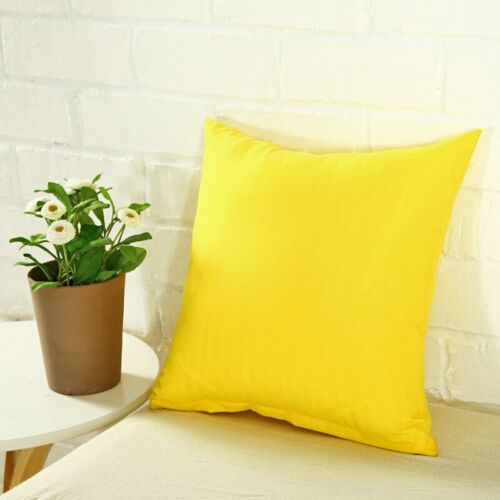 40*40cm Solid Color Fabric Pillow Case Waist Throw Cushion Pillow Cover