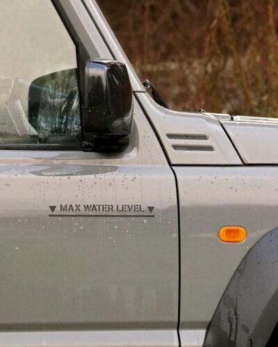 Max Water Level Autocollant terrain Military 4x4 JIMNY MERCEDES G JEEP WRANGLER