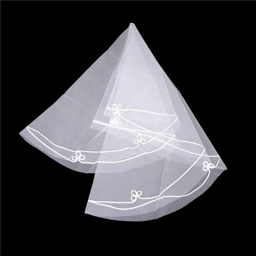 150cm Weiß Einfach Zwei Schicht Tüll Hochzeit Braut AccessorRSDE
