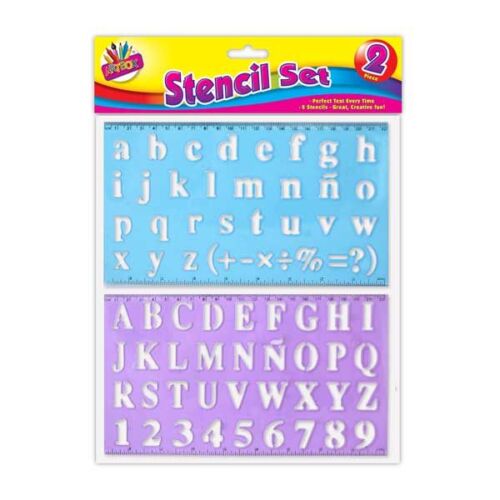 Stencil set lettres alphabet craft numérotation signe lettrage parfait texte tallon