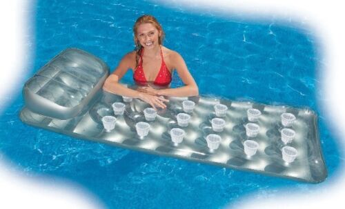 Suntanner Pool Beach Float 18 Pocket 74" x 28" Easy Tan reflection durable wide 
