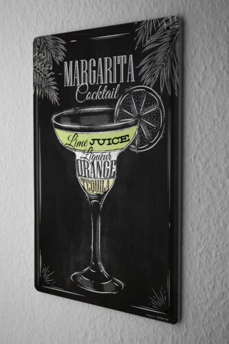Tin Sign Alcohol Retro Margarita cocktail Kitchen 