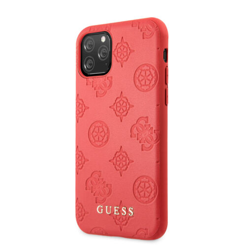 funda protectora Guess iPhone 11 Pro Max debossed 4g Peony colección rojo funda