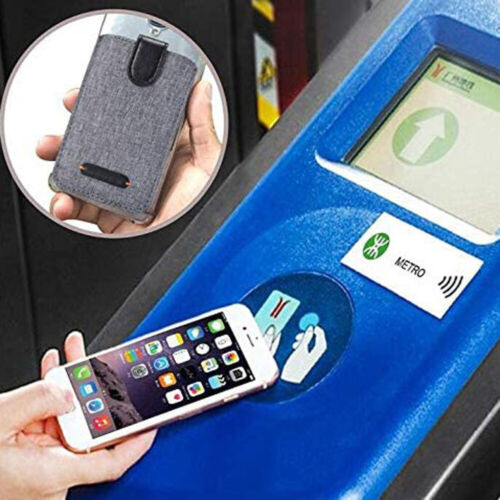 Card Holder for Back of Phone RFID Blocking 5Pull Credit Card Cash Pocket